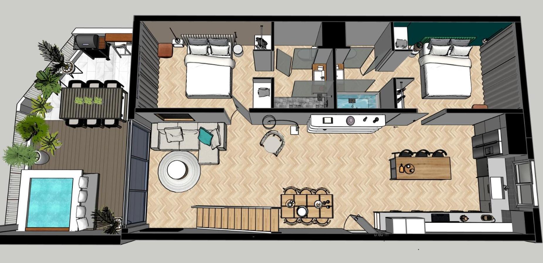 Seaside 3 Suites Penthouse With Pool Gym & Bbq Terrace カップ・マルールー エクステリア 写真